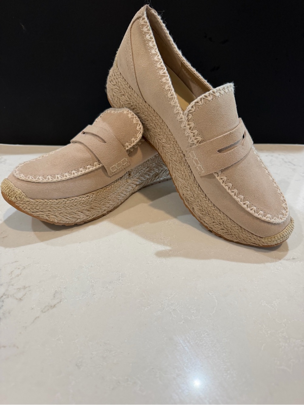 Dolce Vita Dalia Women’s Beige Espadrille Platform Loafers